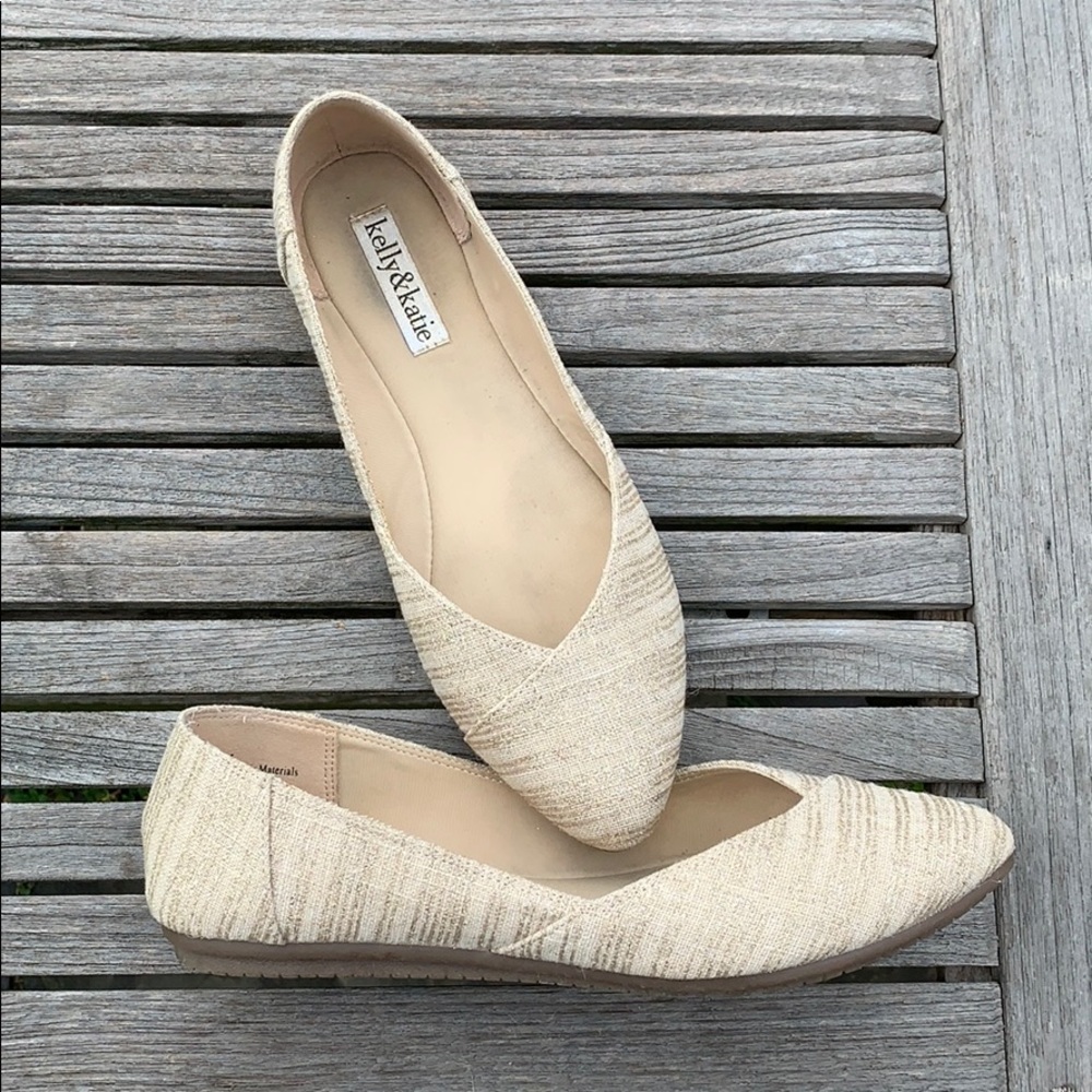 Kelly & Katie Gold Flats